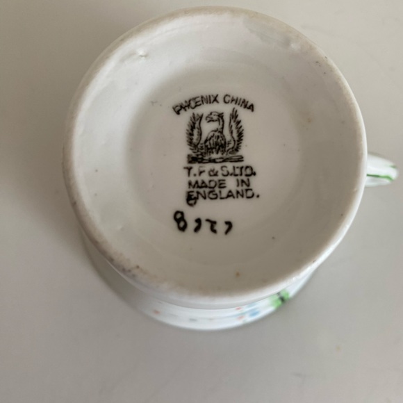 EUC Vtg Phoenix Bone China Teacup and Saucer in Art Deco Style - Picture 6 of 7